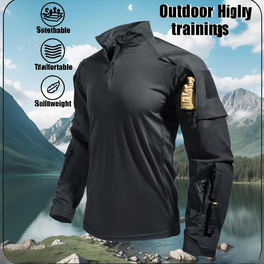 Built Tough, Moves Easy | Men's Multi-Pocket Quarter-Zip Tactical Top