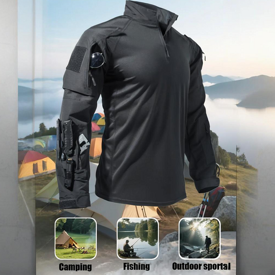 Built Tough, Moves Easy | Men's Multi-Pocket Quarter-Zip Tactical Top