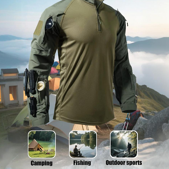 Built Tough, Moves Easy | Men's Multi-Pocket Quarter-Zip Tactical Top