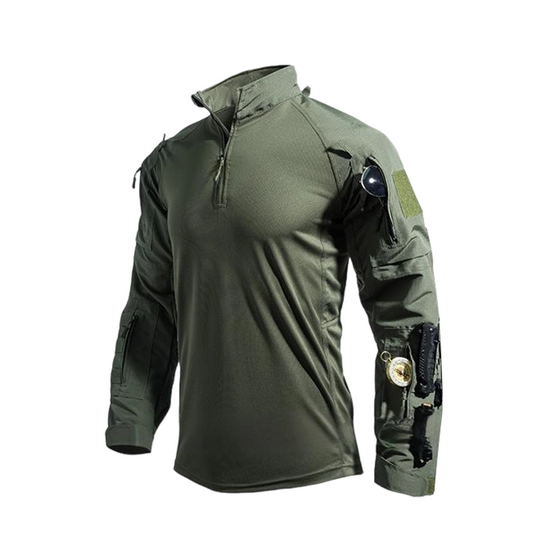 Built Tough, Moves Easy | Men's Multi-Pocket Quarter-Zip Tactical Top