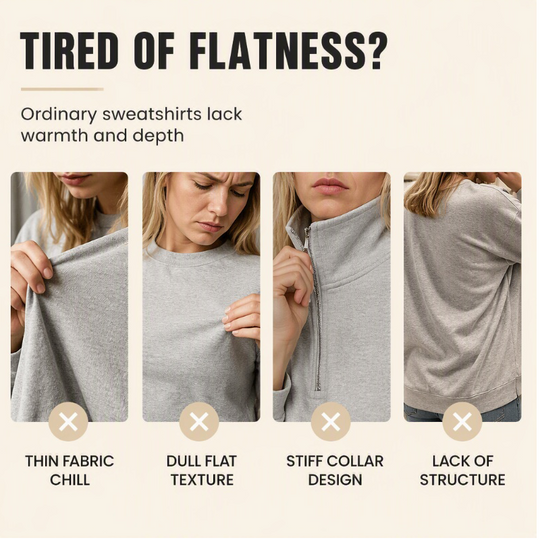 ⏳Limited Time 50% Off!🎉Women’s Half-Zip Cable Knit Sweatshirt