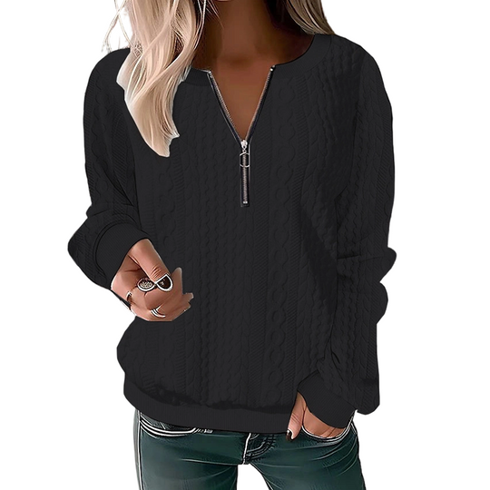 ⏳Limited Time 50% Off!🎉Women’s Half-Zip Cable Knit Sweatshirt
