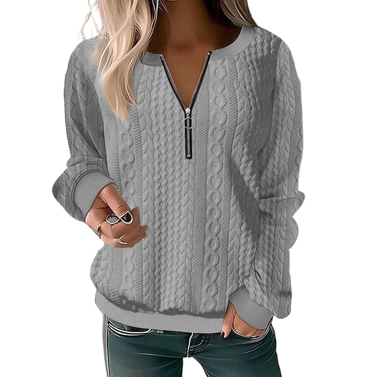 ⏳Limited Time 50% Off!🎉Women’s Half-Zip Cable Knit Sweatshirt