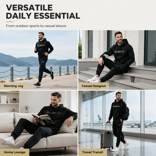 ⏳LAST DAY SALE ONLY ￡37.99!!🚀FREE SHIPPING✨Men's Hooded Sweatshirt & Sweatpants 2-Piece Set – Cosy, Comfortable & Effortlessly Casual
