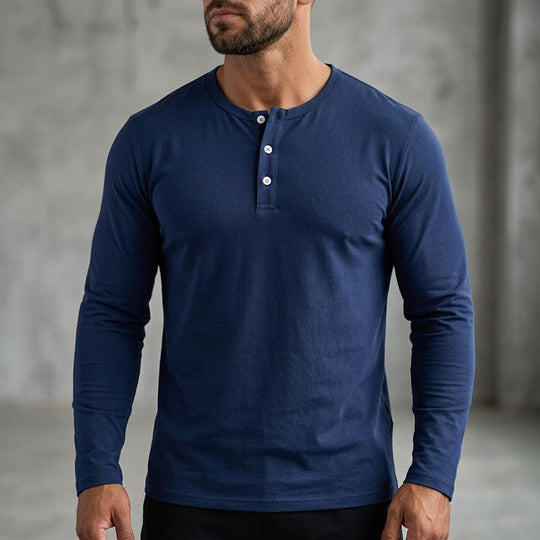 🖤Black Friday Sale:50% OFF🖤Men's Casual Henley Neck Long Sleeve Shirt