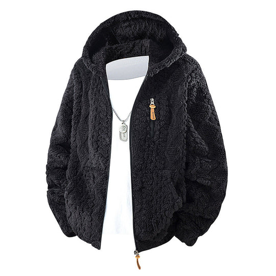 🧥 Corduroy Comfort, Cozy Coverage | Men's Hooded Fleece Zip Jacket ⚡