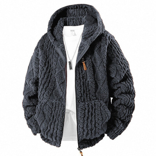 🧥 Corduroy Comfort, Cozy Coverage | Men's Hooded Fleece Zip Jacket ⚡