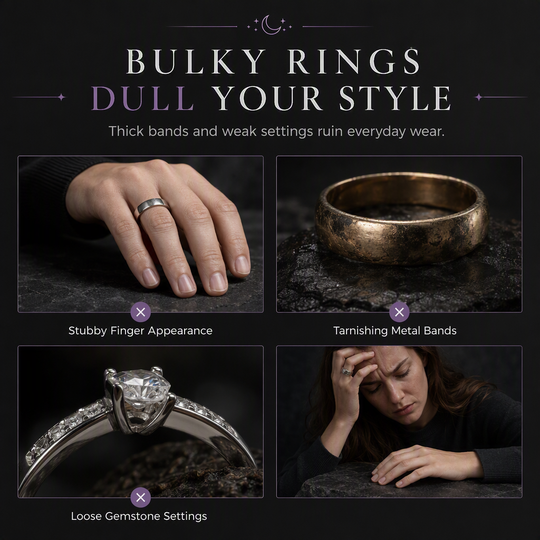 🌙 50% OFF! ✨ Vintage Gothic Crescent Moon Moonstone Ring – Platinum Plated V-Shaped Prong Setting, Pavé Sparkle & Ergonomic Comfort – Mystical Elegance for Every Day 💍