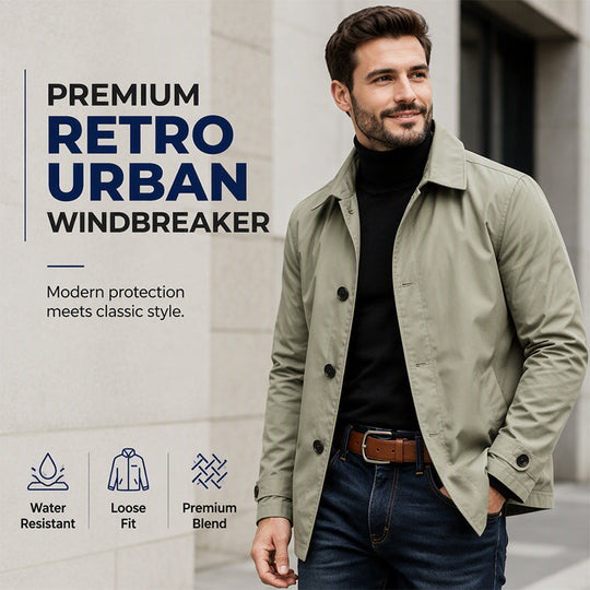 💕Free Shipping✈️Men's Waterproof Mid-Length Trench Coat