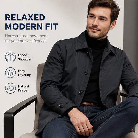 💕Free Shipping✈️Men's Waterproof Mid-Length Trench Coat