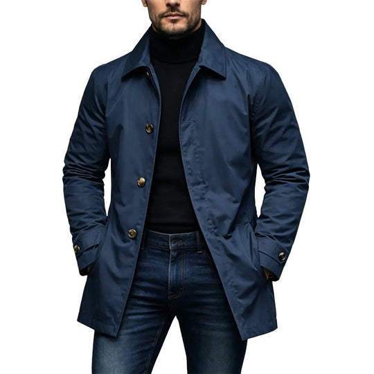 💕Free Shipping✈️Men's Waterproof Mid-Length Trench Coat