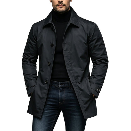 💕Free Shipping✈️Men's Waterproof Mid-Length Trench Coat