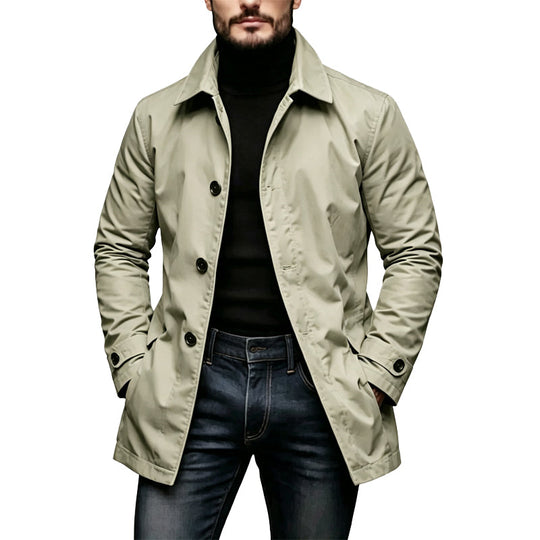 💕Free Shipping✈️Men's Waterproof Mid-Length Trench Coat