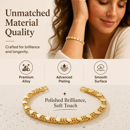 💖✨ More Items, More Savings✨Heart Link Bracelet – Elegant Lightweight Heart-Shaped Bracelet for Women🌸