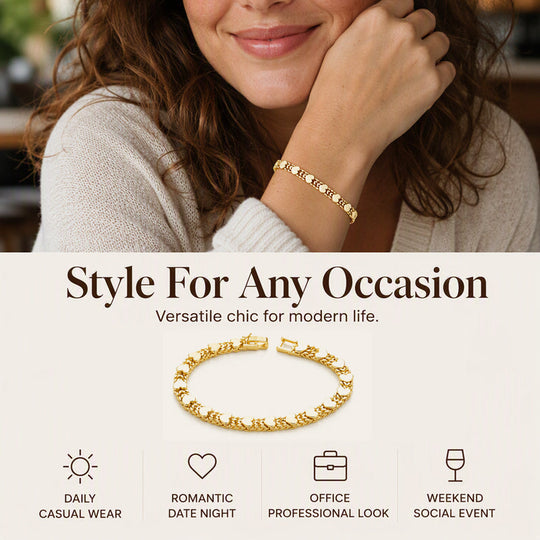 💖✨ More Items, More Savings✨Heart Link Bracelet – Elegant Lightweight Heart-Shaped Bracelet for Women🌸