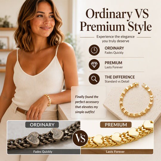 💖✨ More Items, More Savings✨Heart Link Bracelet – Elegant Lightweight Heart-Shaped Bracelet for Women🌸