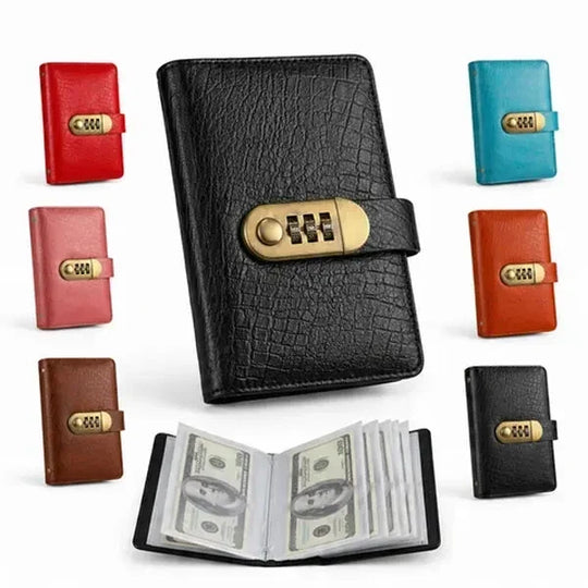 ⏰LIMITED TIME 50% OFF! ⭐100-Transparent-Pocket Currency Collectors Album,3-Digit Resettable Password Lock，suitable for storing money and important.
