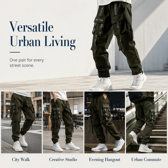 👖 More Pockets, More Freedom | Men's Techwear Harem Cargo Pants