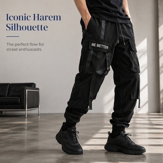 👖 More Pockets, More Freedom | Men's Techwear Harem Cargo Pants
