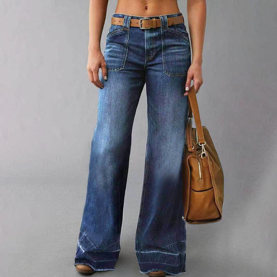 👖✨Bestseller -Women's Retro Flare Jeans with Pockets