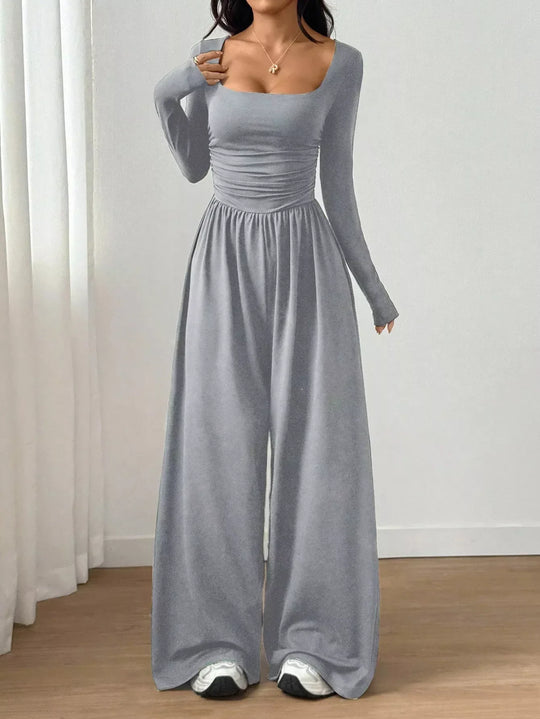 🚨 24-Hour Deal! Don’t Miss Out 💨Women's Casual Square Neck Wide-Leg Jumpsuit