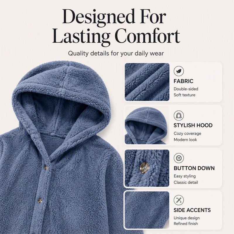 ❄️Women's Loose-Fit Hooded Plush Jacket