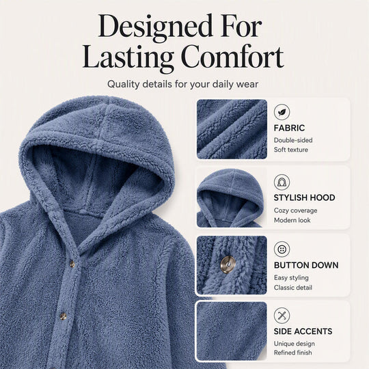 ❄️Women's Loose-Fit Hooded Plush Jacket