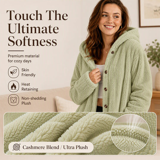 ❄️Women's Loose-Fit Hooded Plush Jacket