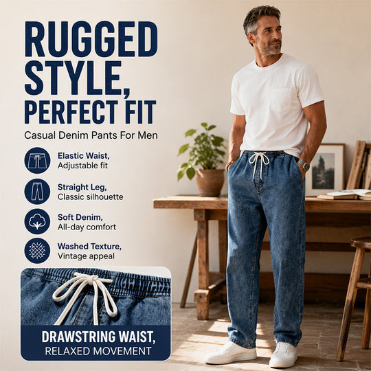 👖 LIMITED-TIME 50% OFF! ✨ Men's Loose Straight-Leg Denim Pants