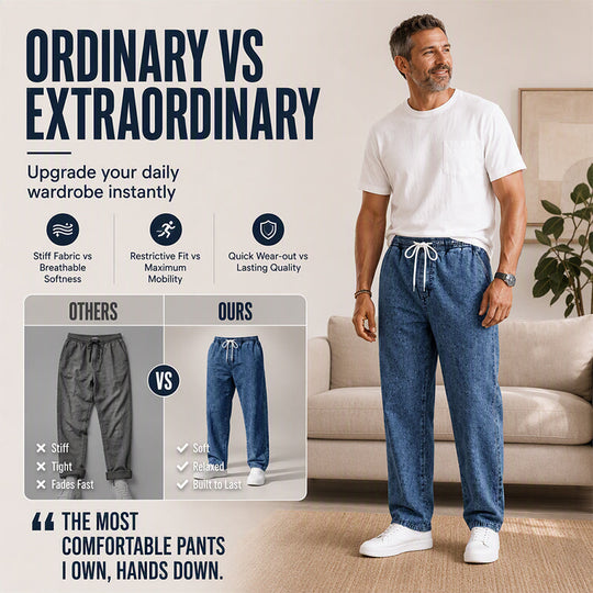 👖 LIMITED-TIME 50% OFF! ✨ Men's Loose Straight-Leg Denim Pants