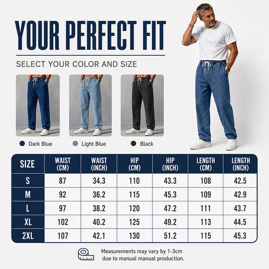 👖 LIMITED-TIME 50% OFF! ✨ Men's Loose Straight-Leg Denim Pants