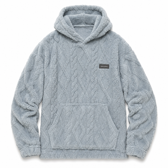 ✨Men's Winter Fleece Lined Hoodie Jacquard Pattern Long Sleeve Pullover Sweatshirt for Casual Outdoor Wear