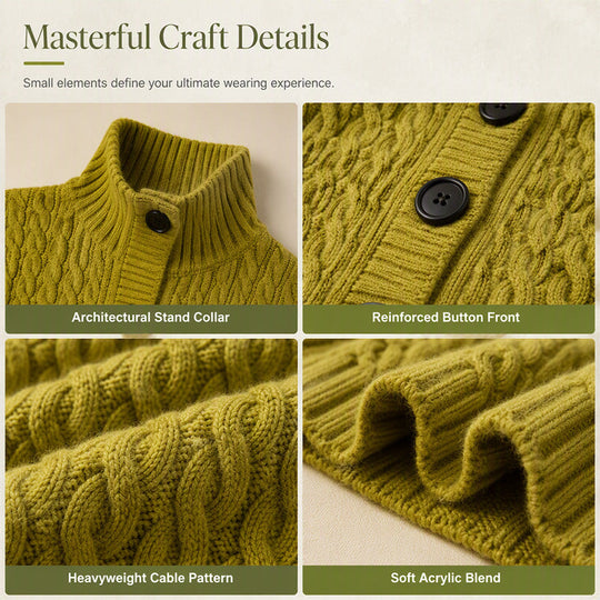 🧶 Long-Line Warmth, Flattering Texture | Women's Cable Knit Duster Cardigan ⚡