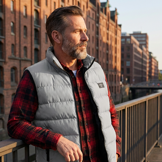 🦺 Warm Core, Easy Movement | Men's Padded Stand-Collar Vest ⚡