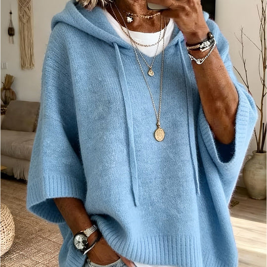 🍂Autumn Hot Sale 50% OFF🔥Women's Hooded Drawstring Knit Pullover