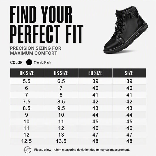 🥾 Built Tough for Every Step | Men's Waterproof Genuine Leather Combat Boots