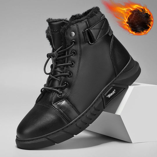 🥾 Built Tough for Every Step | Men's Waterproof Genuine Leather Combat Boots