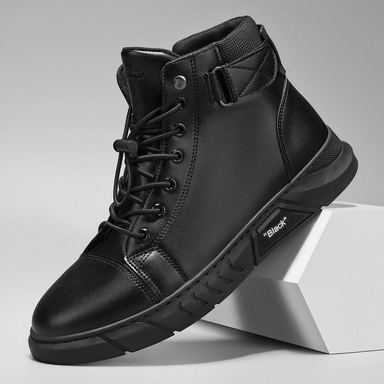 🥾 Built Tough for Every Step | Men's Waterproof Genuine Leather Combat Boots