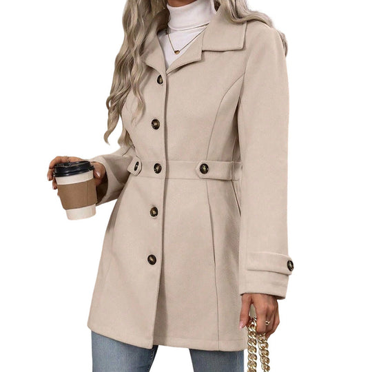 💖 Tailored to Flatter | Women's Belted Single-Breasted Slim Coat