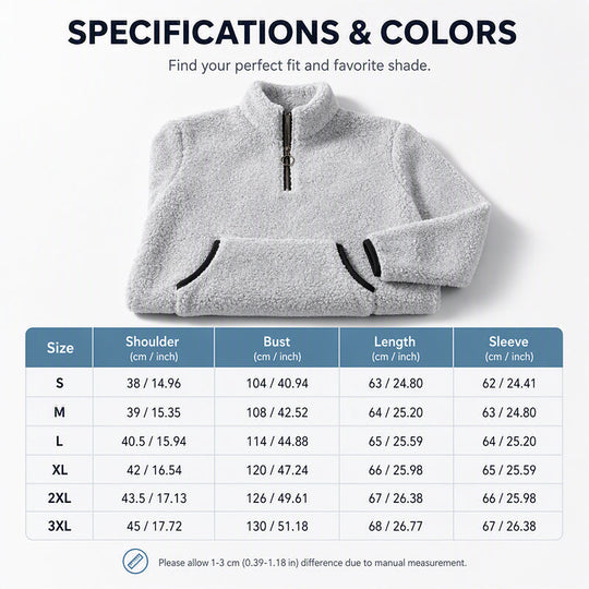 👚✨Women's Half-Zip Warm Plush Sweatshirt✨