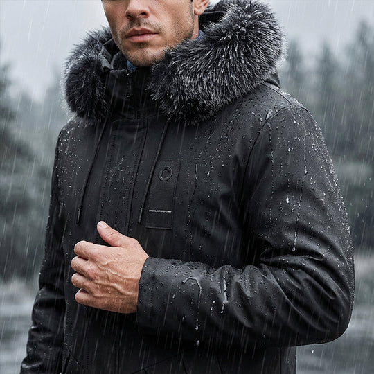 💕Free Shipping✈️Men's Windproof Hooded Thermal Mid-Length Parka Jacket
