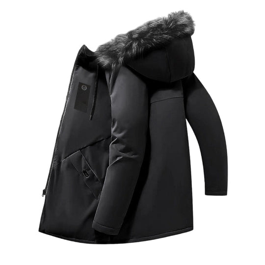 💕Free Shipping✈️Men's Windproof Hooded Thermal Mid-Length Parka Jacket