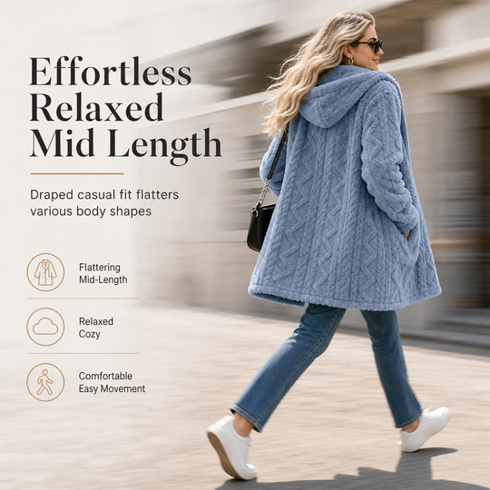 💖Black Friday Mega Deal – 50% off!💖👚✨Women's Casual Plush Solid Color Cardigan✨