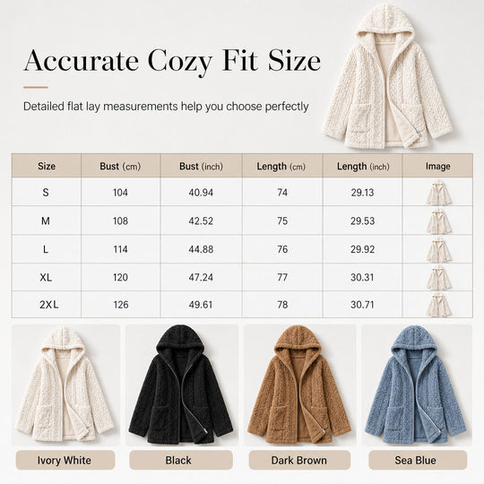 💖Black Friday Mega Deal – 50% off!💖👚✨Women's Casual Plush Solid Color Cardigan✨