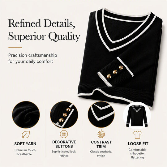 ✨ Easy Everyday Comfort | Women's Relaxed Button-Front Long-Sleeve Blouse