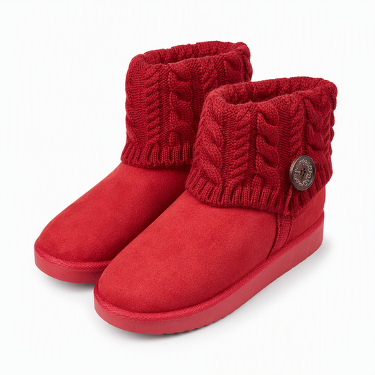 🥾 Warm Steps, Steady Grip | Women's Suede Faux-Fur Mid-Calf Boots