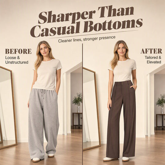 Women's High-Waisted Wide-Leg Pants