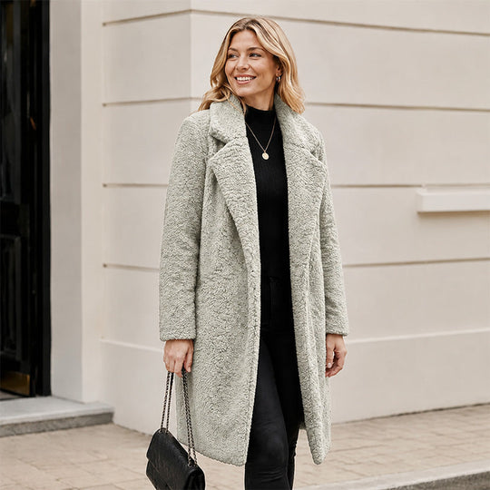 ❄️Thick Warmth, Cozy Coverage🧥 Women's Mid-Long Lambswool Coat – Thick Insulation & Comfortable Wear ✨