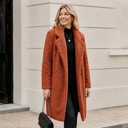 ❄️Thick Warmth, Cozy Coverage🧥 Women's Mid-Long Lambswool Coat – Thick Insulation & Comfortable Wear ✨