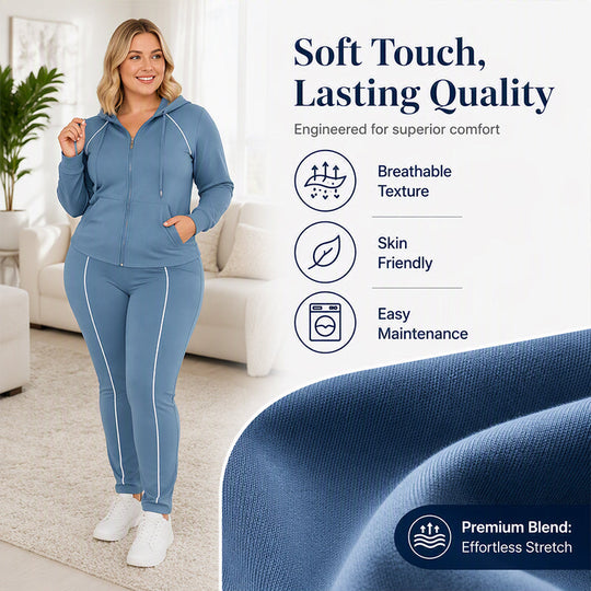 🎉 One Set, More Ways to Wear | Women's Zip-Up Hoodie & Pants 2-Piece Set⚡Free shipping